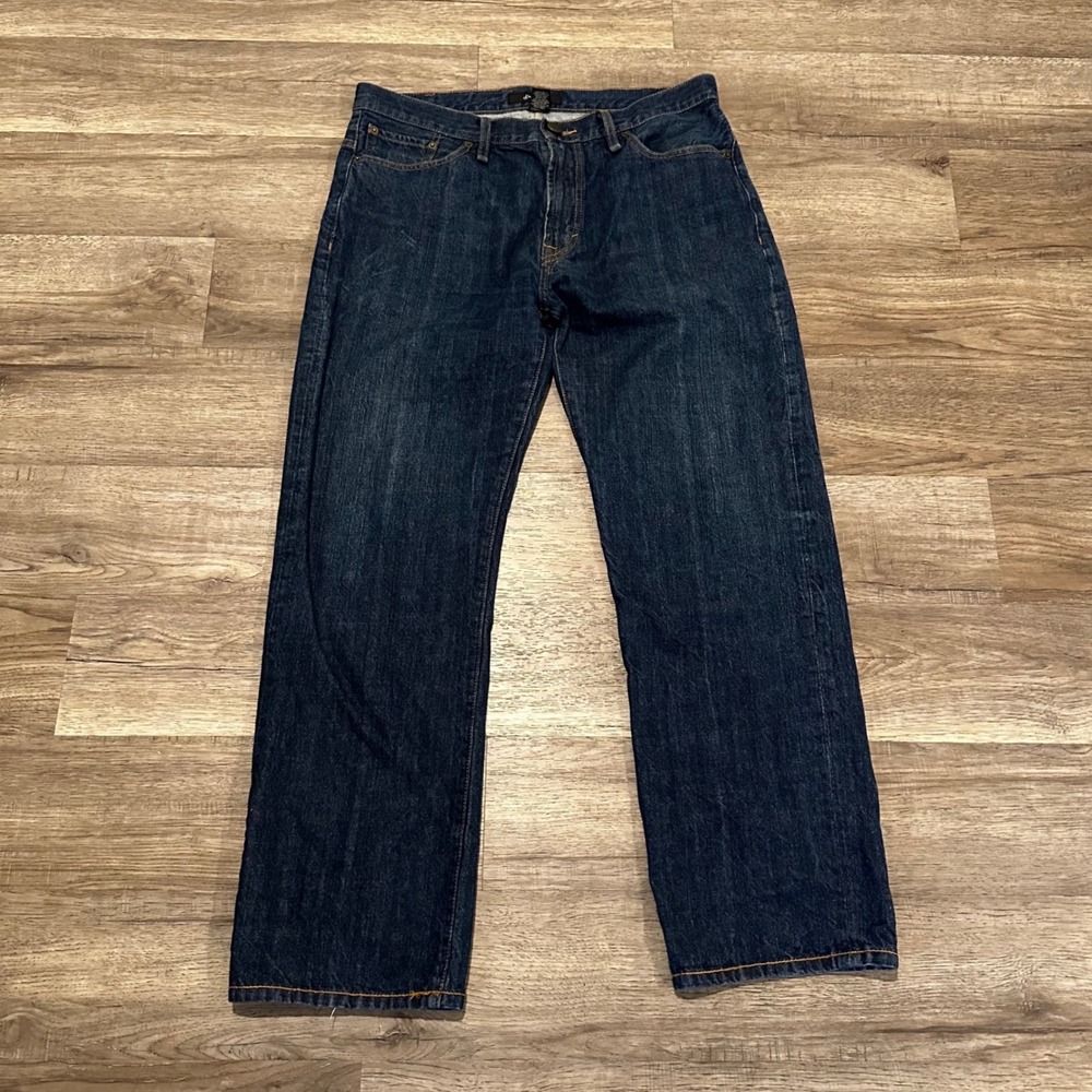 Vintage Sean John Jeans Mens 36x31 Dark Wash Denim Embroidered Lion Crest Y2K